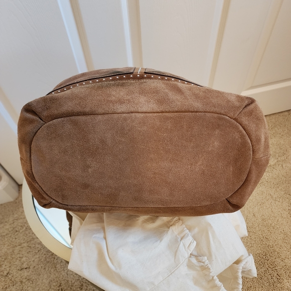 Ralph Lauren Baswick Brown Suede Hobo Bag - Picture 5 of 16